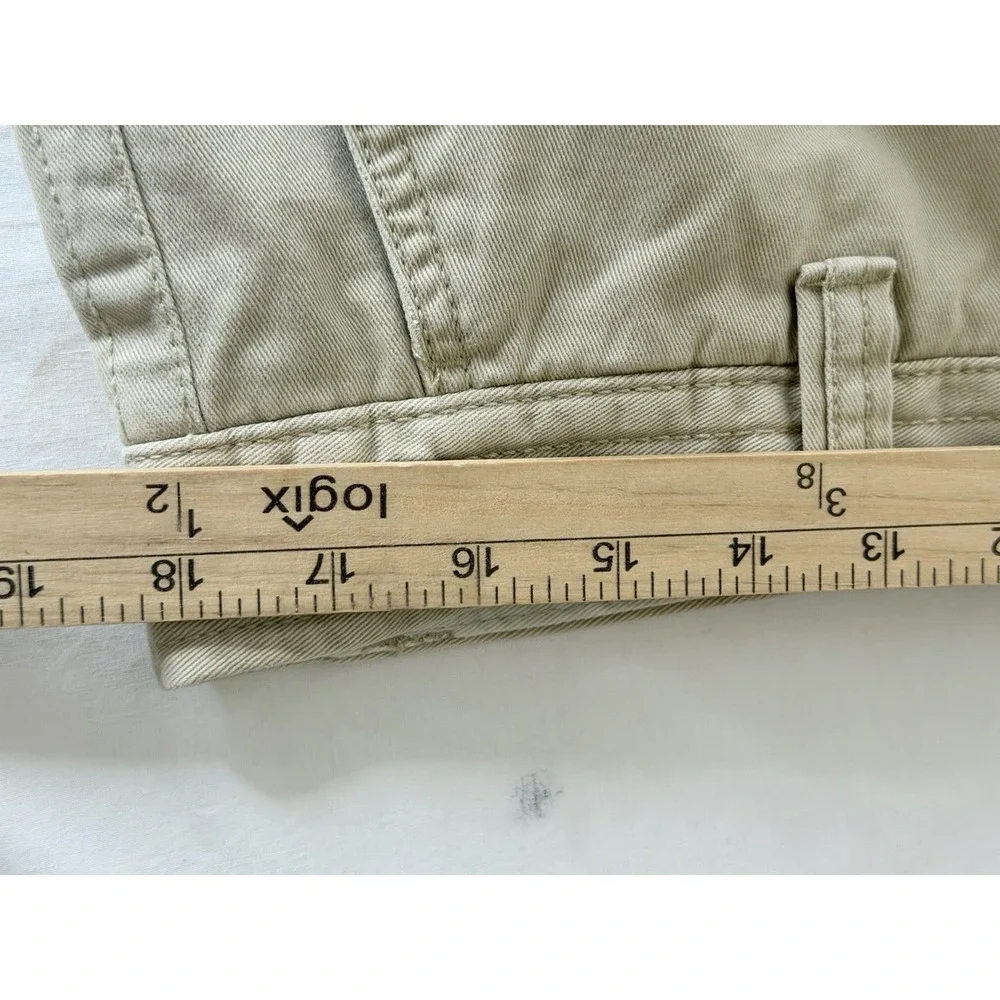 Izod Saltwater Cargo Shorts Men 36 Khaki Outdoors Hiking 10in Inseam